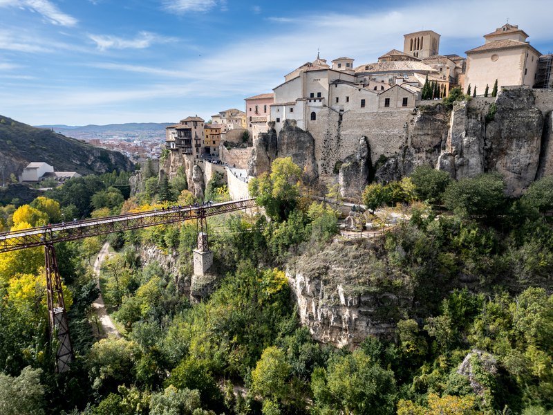 Cuenca, stad op de kliffen in Spanje.