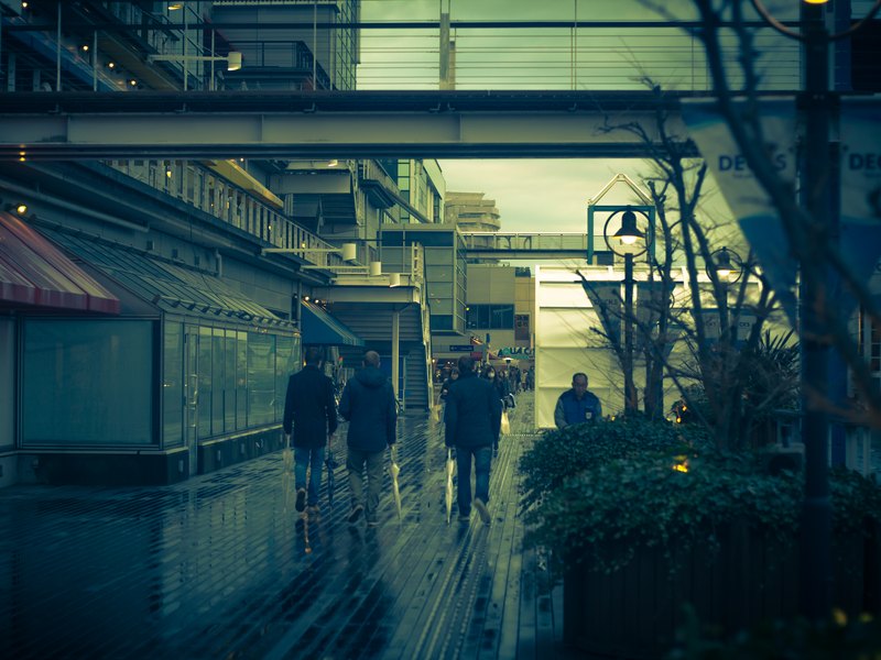 Odaiba, kunstmatig eiland in Tokio, Japan.