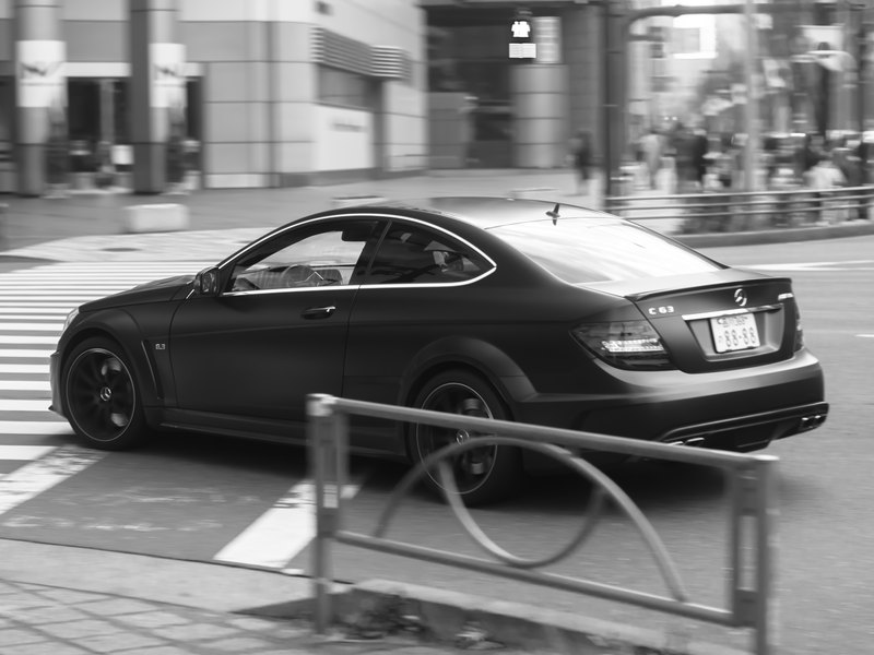 Mercedes C63 AMG in Tokio, Japan.