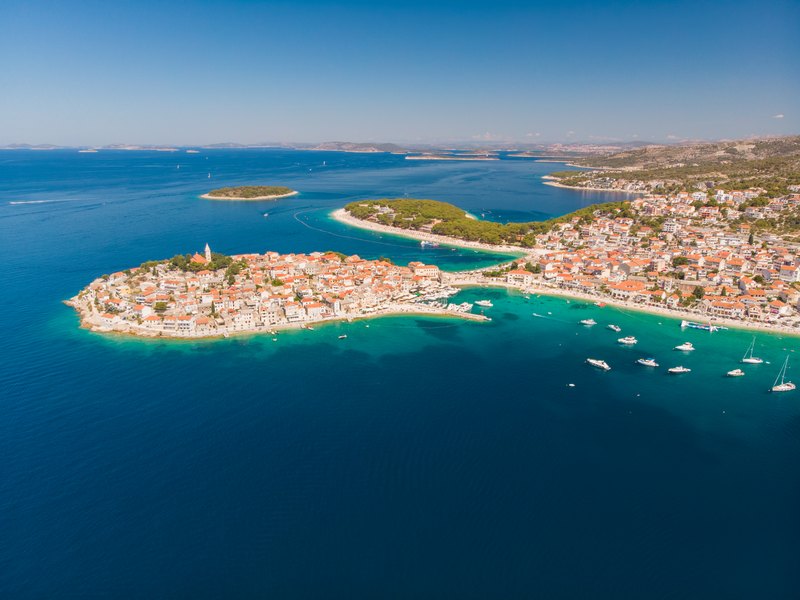 Schiereiland van Primosten, Kroatië.